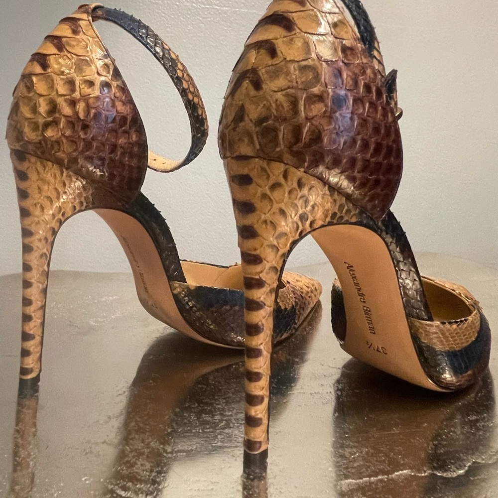 Alexandre Birman Python D’orsay Ankle Strap Pump - image 7